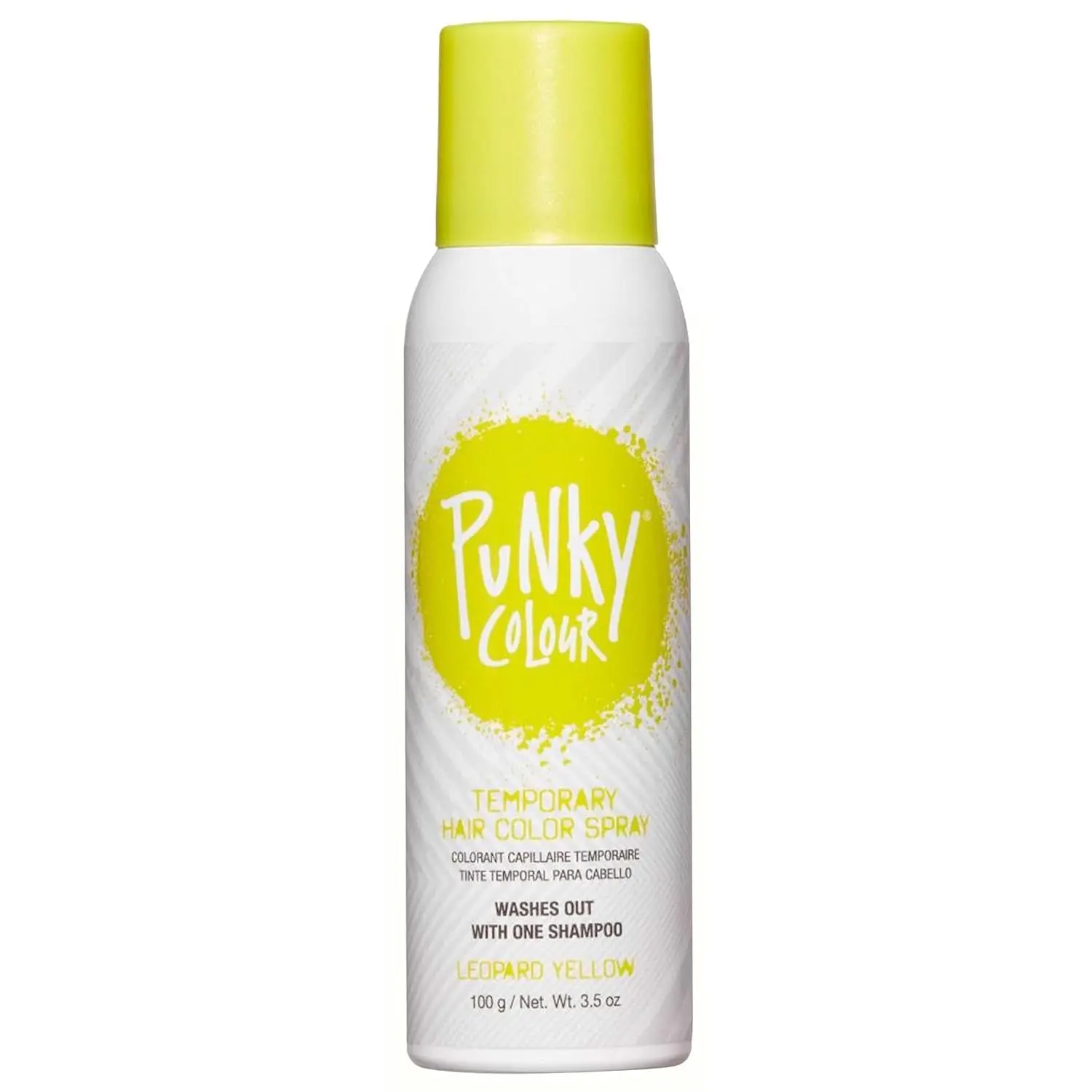 Punky Temporary Hair Color Spray – Leopard Yellow, Instant Vivid Temporary Hair Dye for Women, Wash Out, Hair-Color Spray, 3.5 oz