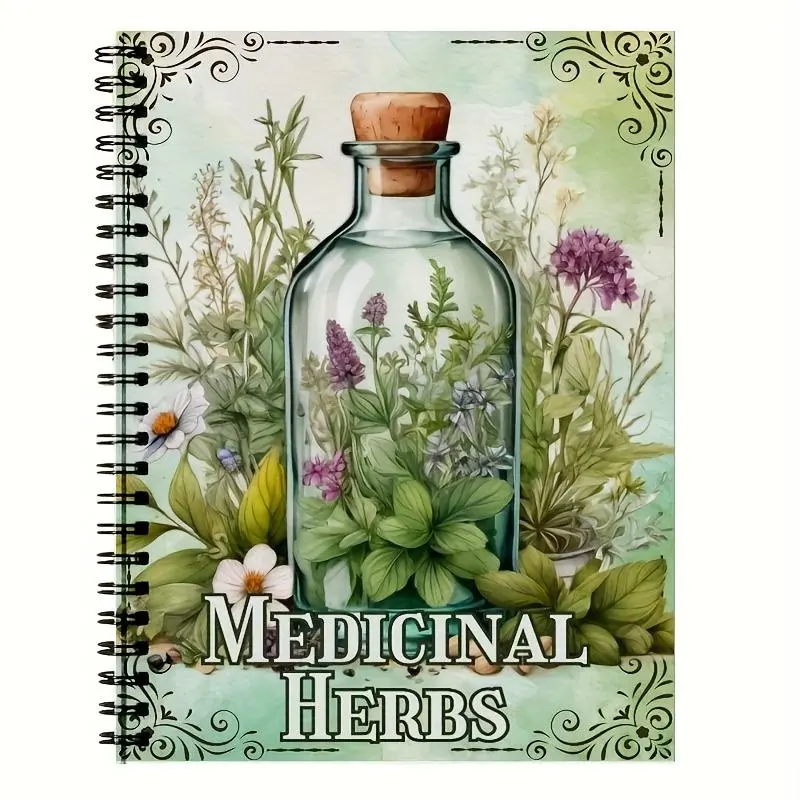 A5 Herbal Grimoire for Herbs and Their Properties, Explore Plant Relationships, Uses in Magic and Medicine, Knowledge