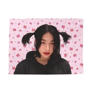 SKZ Hyunjin Pigtails Flag Banners - SEO Keywords Include Banners