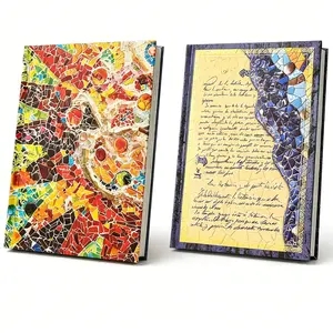 A 256-page hardcover notebook, featuring a beautiful gilded cover and vibrant full-color interior pages. It serves as a portable travel journal, scrapbook, and planner, perfect for manuscripts, work, study,the perfect gift