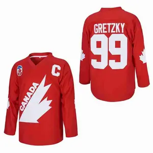 Ice Hockey Jersey Canada 99 Wayne Gretzky Sewing Embroidery Outdoor Sportswear Jerseys C-mark Red 1991 National team 2023 New