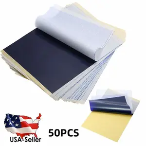 50Pcs A4 Thermal Transfer Paper Stencil for Tattoo & Stencil Use Crisp Clean Copies 4-Ply USA-Seller Cosmetic