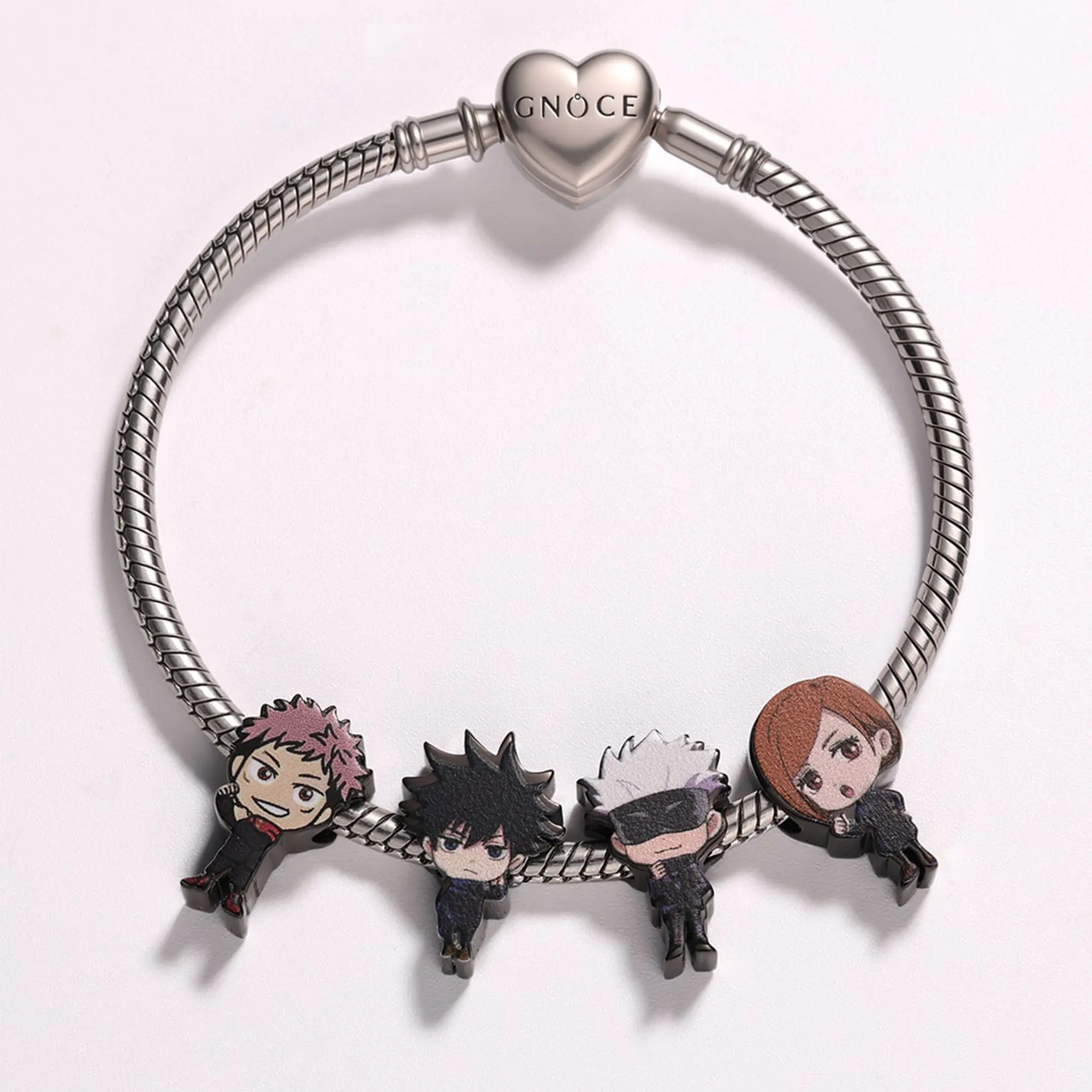 GNOCE Jujutsu Kaisen S925 JJK Collab Charm for Bracelets Satoru Gojo Charms for Women Anime Character Dangle Charms for Women Wife Valentine's Day Mother's Day Jewelry Collaboration