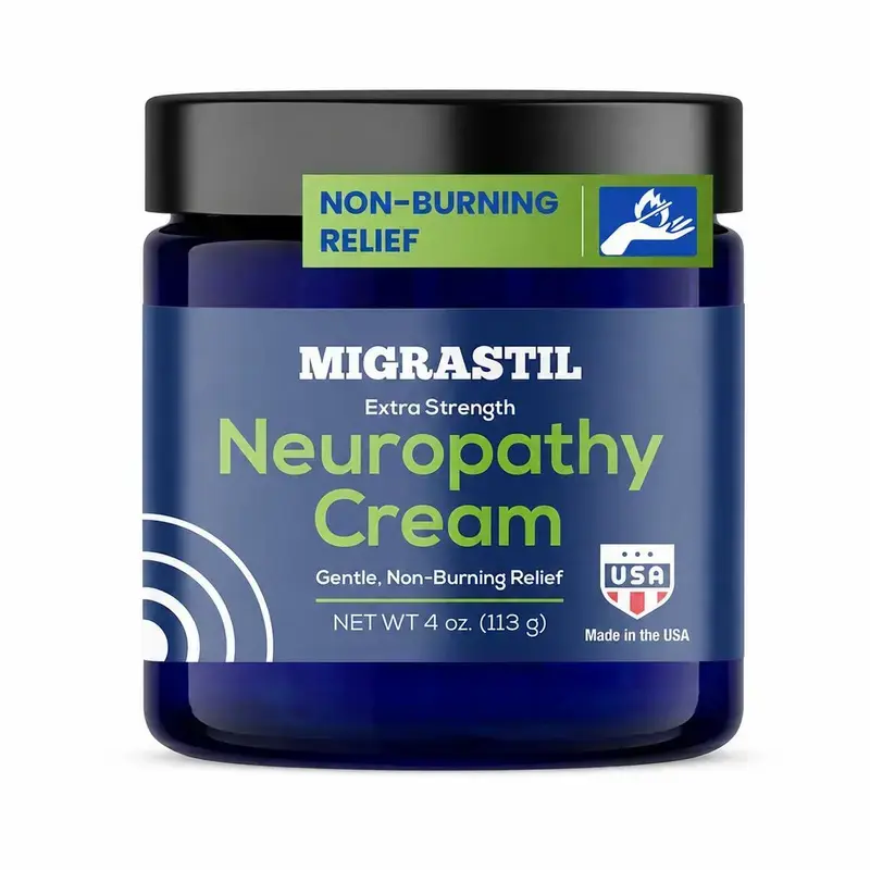 Migrastil Neuropathy Cream - Soothing Cream for Feet, Legs, Hands, Etc. Aloe Shea Butter Gentle Clove Moisturizing Body Care Daily. HSA/FSA Eligible