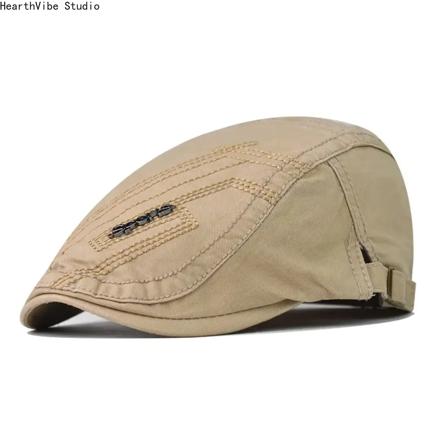 Men's British-Style Cotton Beret, a Sun-Protective Sports Hat, Ideal for Outdoor Travel and Hiking, Beret Forward Look, Beret‑Style Flair