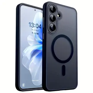 Matte Translucent Magnetic Wireless Charging Phone Case, Casing, Cover, Designed for Samsung S26 Series, Including S26 Ultra, S25 FE, Edge, S24, S23 Ultra, With Camera Lens Protector and Sturdy Hard PC Case