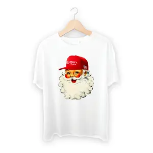 Make Christmas Great Again T-shirt: Featuring a Vintage Santa with a Modern, Humorous Twist, Sizes S-5XL