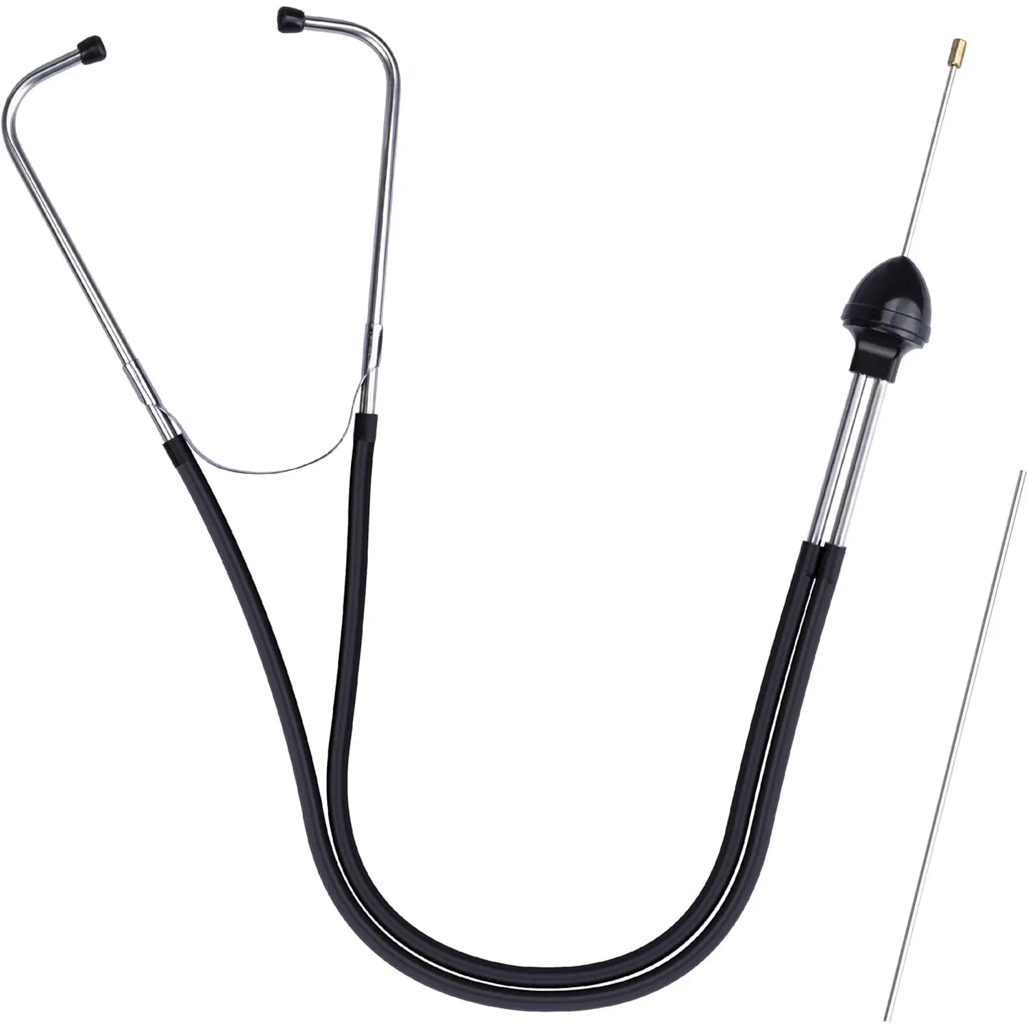 Automotive Heavy-Duty Mechanic Stethoscope with 8.46" Metal Center Pin Probe, Universal Fit Diagnostic Tool for Engine Checks on SUVs, RVs