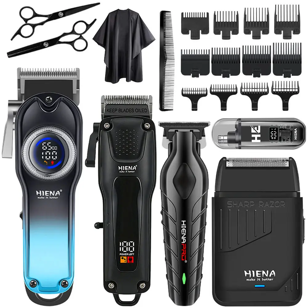 5-Piece Men's Haircut Set - Hair Trimmer, Styler, Sculptor, Shaver, Nose Hair Trimmer for Home, Travel, Holiday Gifting (Beauty & Personal Care Appliance) Adjustable styling tool