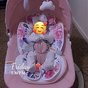 Baby Electric Bouncer, Baby Rocker, Electric swing, 5 Speed & 10 Lullabies, Baby Bassinet, Adapter & Battery Powered, For Indoor Use, Remote Control