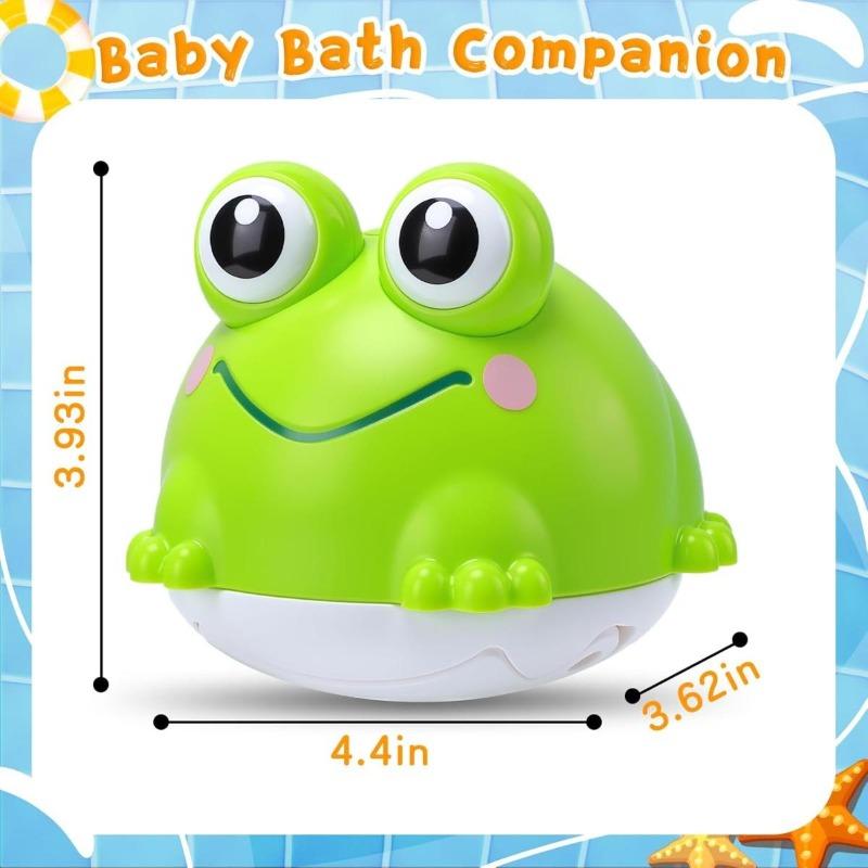 Flashing Frog Automatic Spray Light Up Bath Toy Engaging Water Toy for 1-3 Year Olds Bathtub Kiddie Pool