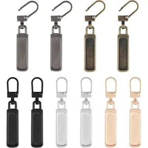 10 count Replacement Zipper Pull Detachable Metal Zip Pulls Repair Golf Bag Zipper Pull Replacement Tab for Luggage Clothing Jackets Jeans Backpacks Boots Dresses Purse Coat(Universal Extender)