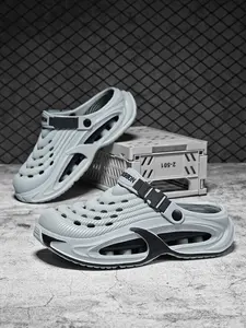 Thick Sole Anti-Odor Holey Shoes for Men and Women, New Summer Fall Beach Sandals, Non-Slip Eva Toe Cover Slippers, Casual Outdoor Home Wear Footwear