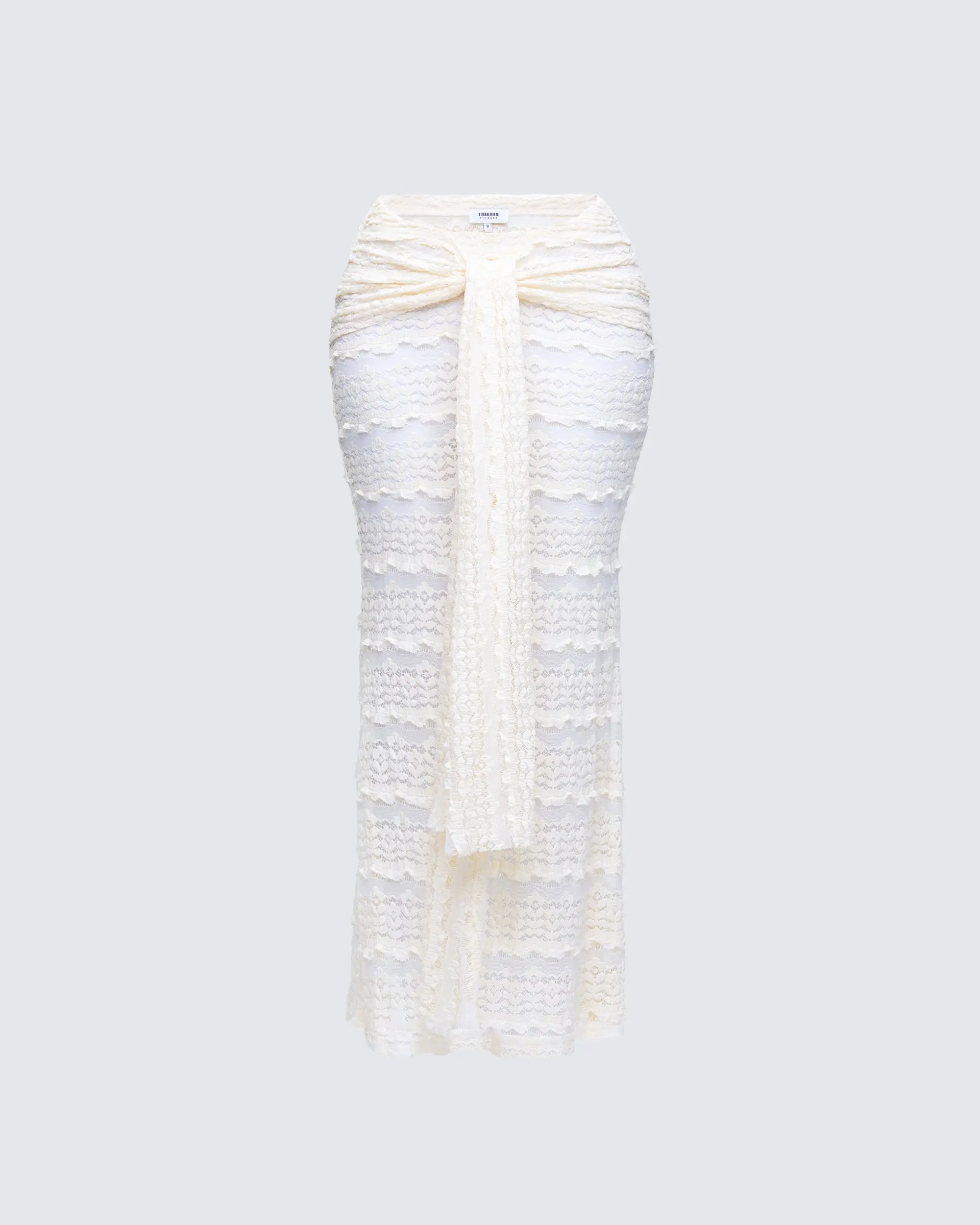 Dreya Cream Textured Maxi Skirt