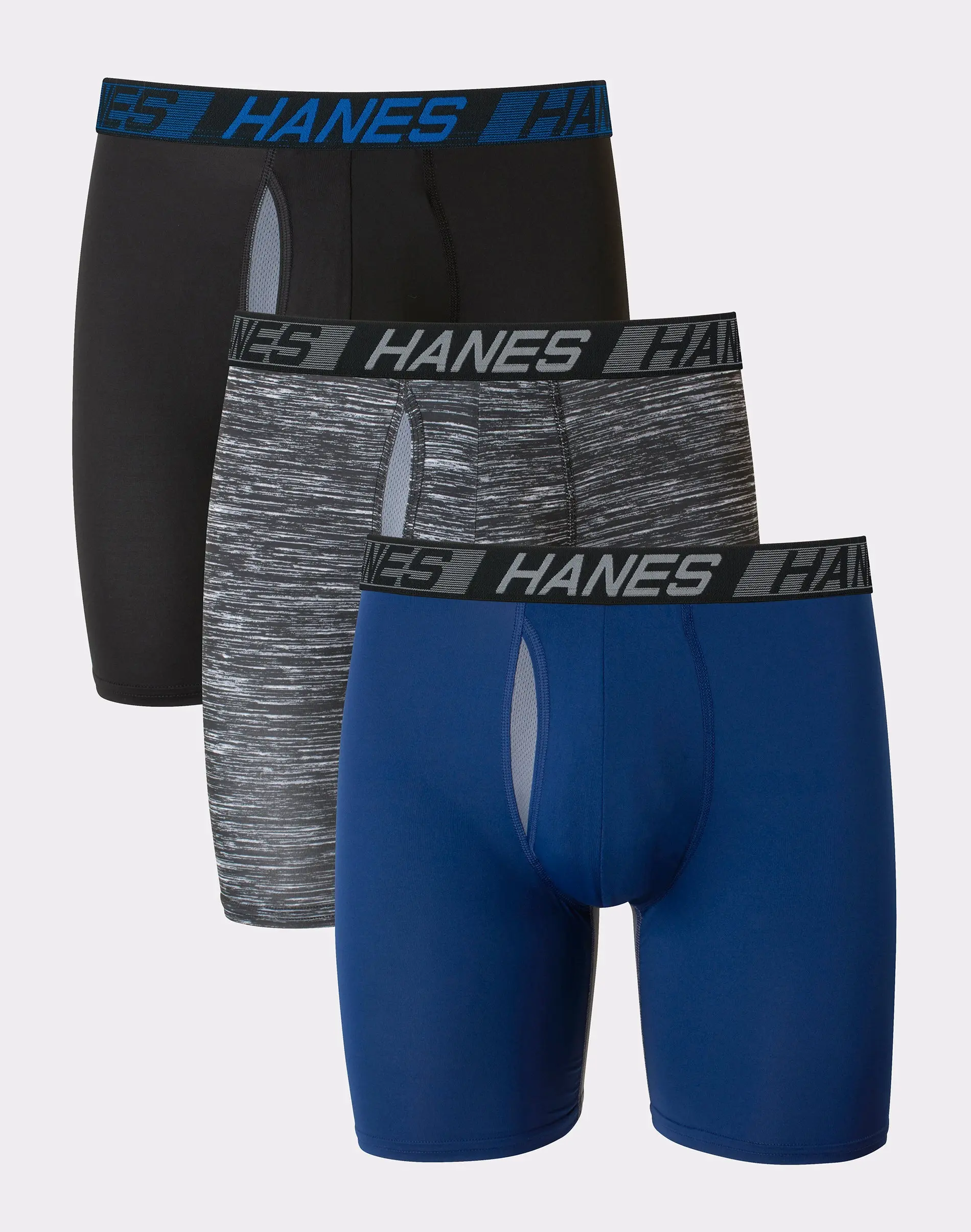 Hanes Men's Long-Leg Boxer Briefs Pack, 3-Pack, X-Temp Total Support Pouch Hanes Men's Long-Leg Boxer Briefs Pack, 3-Pack, X-Temp Total Support Pouch