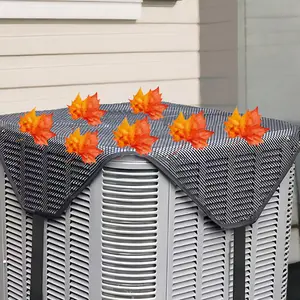 1pc Central Air Conditioning Outdoor Unit Cover, Mesh Ac Protector, Air Conditioner Cover, Breathable Outer Cover for Ventilation Holes and Heater Units, All-Season Protection