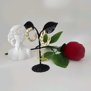 LaYaiBoutique #1712 high quality 14k gold plated twist style earrings