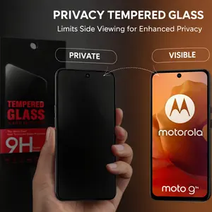 Privacy Tempered Glass Screen Protector for Motorola Moto G15 XT2521-3 / G15 Power XT2521-5 / G 5G 2025 XT2513-6 / G05 XT2523 / E15 XT2523-6 2.5D Anti Spy Case Friendly