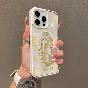 Premium Magnetic Case for iPhone11/12/13/14/15/16/promax Gold Virgin Mary Design MagSafe Ready,Anti-Fall,Ultra-Thin Design|Perfect for Everyday Use