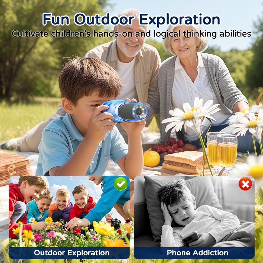 【2026 Upgrade】 1000X Handheld Microscope for Kids with 4K 2.0" Screen, Photo & Video Camera, Rechargeable and Portable, a Fun STEM Gift & Birthday Present for Ages 3+