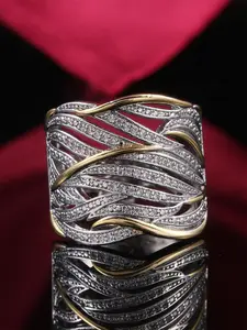 1 PC Gorgeous Style Cubic Zirconia Statement Multi Ring For Women For Valentine's Day Gift Wedding Engagement Anniversary Party Band Jewelry