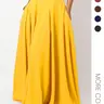 ZANZEA Women's Solid Pocket Flared Loose Fit Skirt, Elegant Casual High Waist A-Line Maxi Skirt for Party Holiday Wedding Guest, Ladies Bottoms for All Seasons