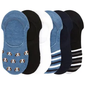 Memoi Women's Set of 6 Beagle High-Cut No-ShowLiner Socks Memoi Women's Set of 6 Beagle High-Cut No-ShowLiner Socks