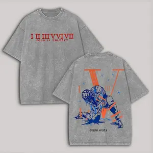 JoJo's Bizarre Adventure  Golden Wind Guido MistaPrinted Unisex Washed T-Shirt 3