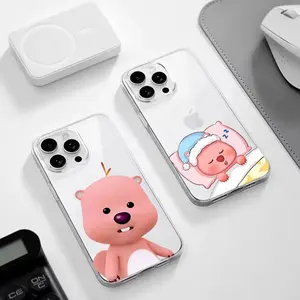 Cute L-loopy Phone Case For Iphone 16 15 11 13 14 Pro Max 7 8 Plus X Xr Xs Max Se2020 12mini Transparent Cover