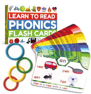 Bambino Tree Phonics Flash Cards - Learn to Read with Color-Coded Levels for Kids Ages 4-8