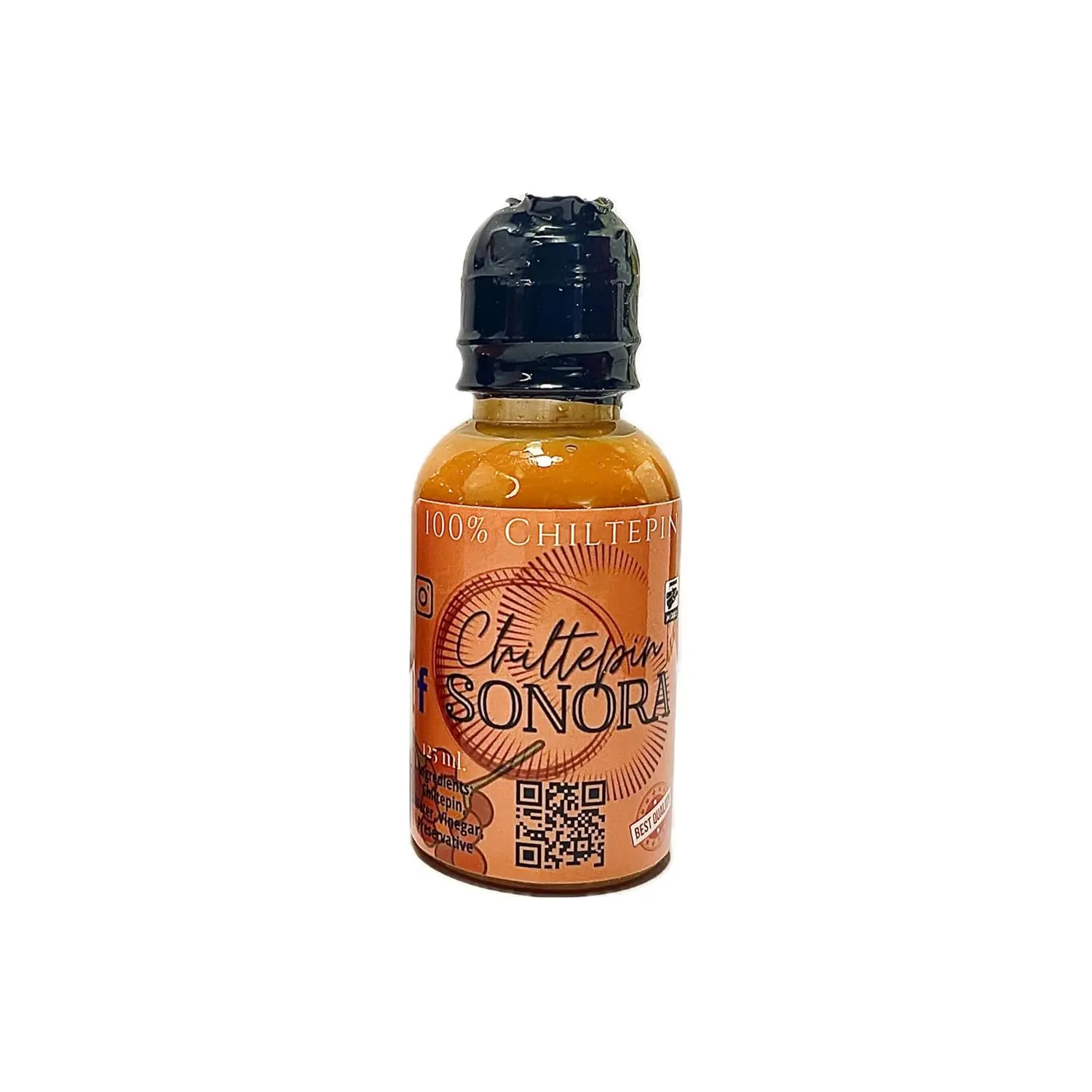 Chiltepin Hot Sauce - 100% Sonoran Chiltepin Pepper, Small Batch Mexican Cooking & Dipping Sauce, 125ml Bold Flavor