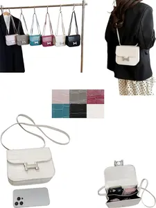 Women's Crocodile Leather Handbag, Large Capacity PU Material Bag, Casual Daily Use & Commuting, Perfect for Women's, Pu Leather Crossbody