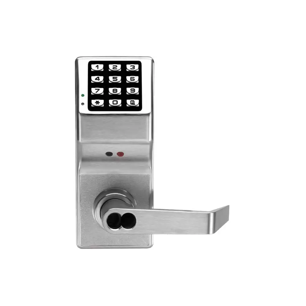 Trilogy DL3200IC-26D Electronic Code Lock - Grade 1 Digital Keypad Lever Set Security Lock, 2000 User Codes, Enhanced Security, High-Capacity Audit Trail, Quick Passage Mode, Less Core, Satin Chrome Finish Door Hardware