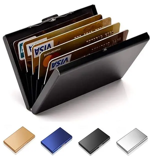 RFID Credit Card Holder Stainless Steel Credit Card Wallet Business Card Holder for Women Men