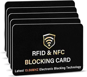 Saitech IT 5 Pack RFID Blocking Card, One Card Protects Entire Wallet Purse, NFC Contactless Bank Debit Credit Card Protector ID ATM Guard Card Blocker–(Black) SaiTech IT Private Limited