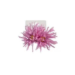Pink Fuji Mum Flower Stud Earrings - Hypoallergenic, Chic Style, Mode Fashion Costume Jewelry, Hypoallergenic Earrings, Chic Style Earrings