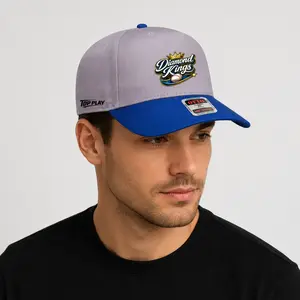 Diamond Kings Snapback Cap – Royal Blue / Ice Gray | Premium Baseball Lifestyle Hat