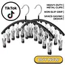 Legging Organizer for Closet,2 Pack Metal Yoga Pants Hangers w/10 Clips Hold 20 Leggings, Space Saving Hanging Closet Organizer Clothes Hanger College Dorm Essentials Apartment Essential