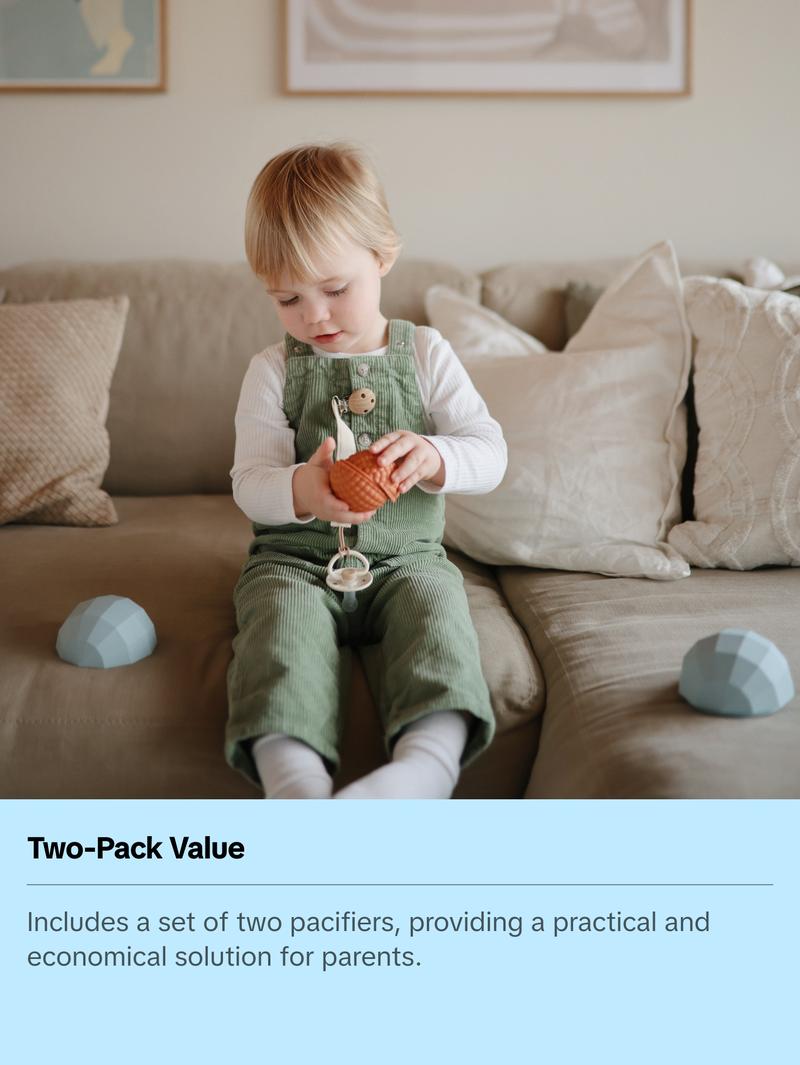 FRIGG Little Viking Natural Rubber Pacifier 2-Pack