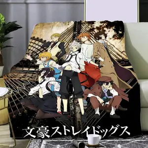 Anime Bungo Stray Dogs Printed Blanket Picnic Blankets Warm Blanket Soft and Skin-friendly Blanket Home Travel Birthday Gift