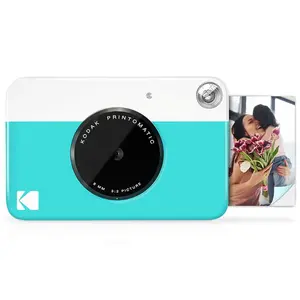 Kodak Printomatic Instant Print Digital Camera, Blue - Portable 5MP, Uses Zink Sticky-Back Photo Paper, Fun Gift Idea