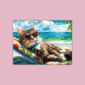Cat in Beach - Painting Wiz Kit