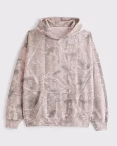 Pink Camo Hoodie Aesthetic Y2K Oversized Pullover for Women Men