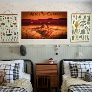 Alice in Chains Flag 3x5 Feet Tapestries for Living Room and Bedroom Decor, Customizable Music Party Banner, Versatile Print, Polyester