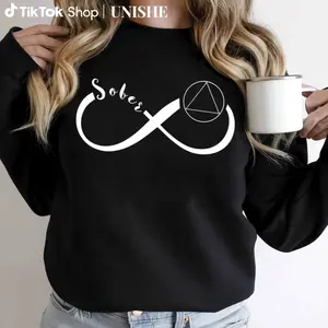 AA Sobriety Long Sleeve Sweatshirt – 100% Sober Infinity Apparel