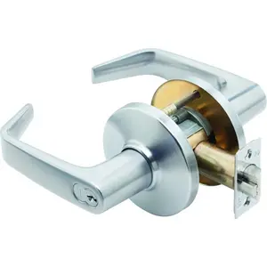 Stanley Best  2.75 in. 9K Series Backset 7 Pin Entry 15 Lever & D Rose with ANSI Strike Less Core, Satin Chrome