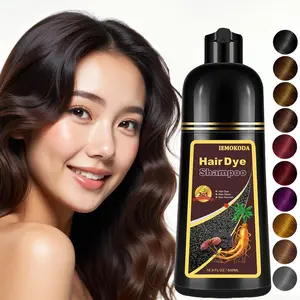 Hair Dye Shampoo 3-In-1 Hair Color Shampoo Instant Coloring Gray Hair Coverage Nature Herbal treated for Men and Women
