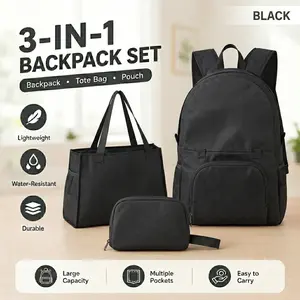 3-in-1 Foldable Convertible Stylish Daily Carry-All Backpack - Lightweight Waterproof 20L College Travel Back to School Stuff Bag with Reflective Strips, Crossbody Handbag, Multi-Layer Business Tote for Travel, Commute, Stylish Daypack