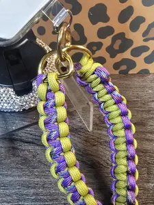 Lavender & Green Paracord Phone Flair