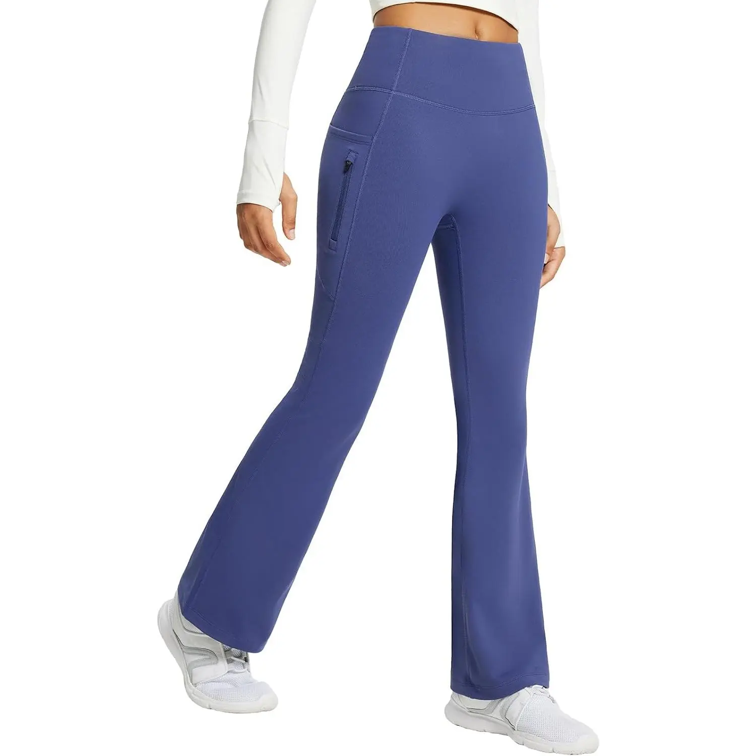 baleaf 29"/31" Fleece Lined Pants Flare Leggings Bell Bottom Yoga Pants Home Lounge Winter Warm Business Casual Travel Ice Skating Outfits